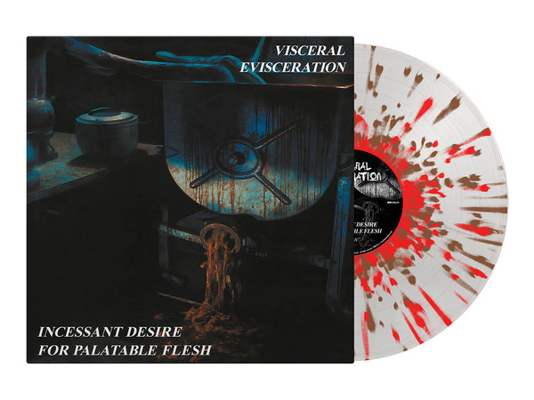 VISCERAL EVISCERATION - Incessant Desire For Palatable Flesh LP (Creme/Red/Gold Splatter Vinyl) (Pre-order)