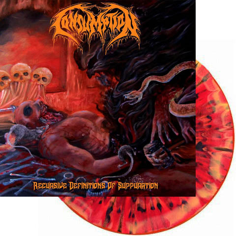CONSUMPTION - Recursive Definitions Of Suppuration LP (Red/Orange/Black Splatter Vinyl)