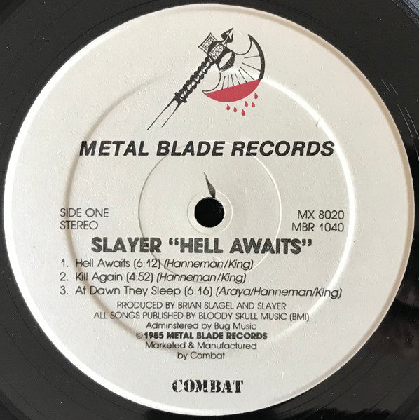 SLAYER - Hell Awaits LP (Black Vinyl) (1985 Metal Blade)