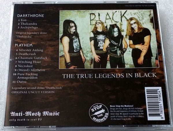 MAYHEM / DARKTHRONE - The True Legends In Black CD