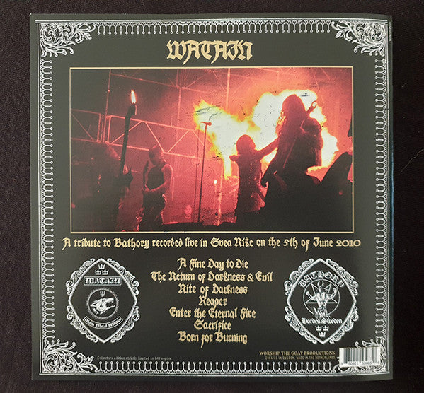 WATAIN - Tonight We Raise Our Cups And Toast In Angels Blood - A Tribute To Bathory CD