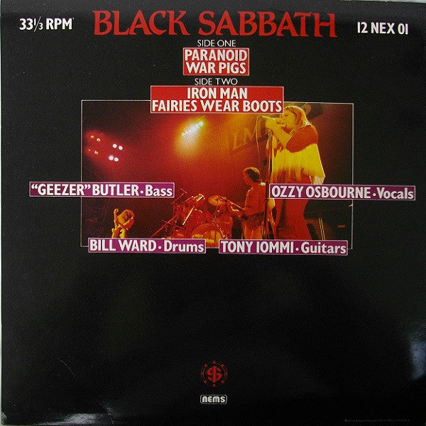 BLACK SABBATH - Black Sabbath LP (Clear Vinyl) (1982 Press)