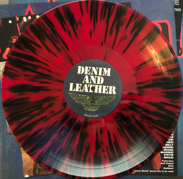 SAXON - Denim And Leather LP (Red/Black Splatter Vinyl)
