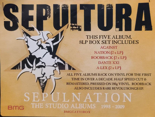 SEPULTURA - Sepulnation 8-LP (Black Vinyl) Boxset