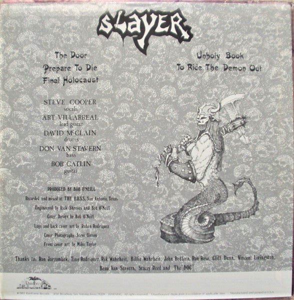 S.A. SLAYER - Prepare to Die MLP (Black Vinyl) (1983 Original Press)