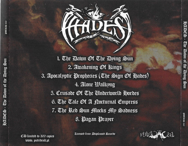 HADES - The Dawn Of The Dying Sun CD