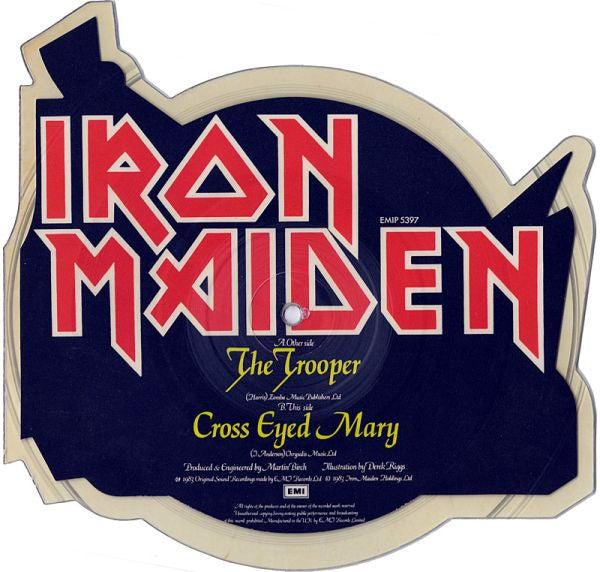 IRON MAIDEN - The Trooper Shape Picture-7" (1983 Press)