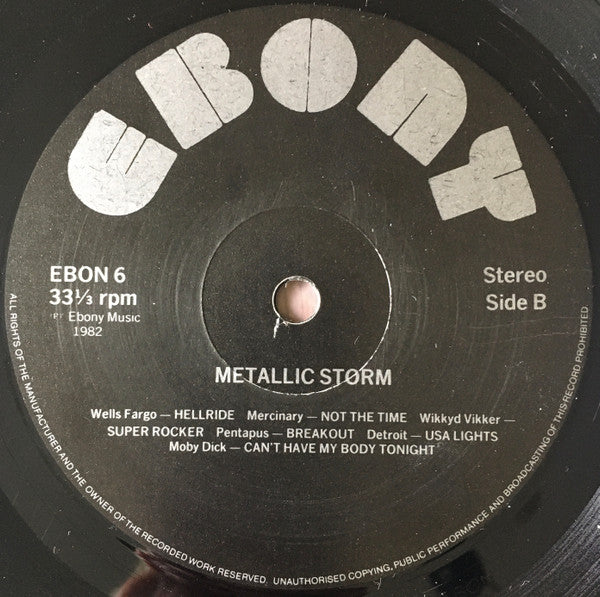 VARIOUS - Metallic Storm LP (Black Vinyl) (1982 Press)