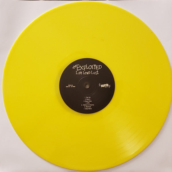 THE EXPLOITED - Live Lewd Lust LP (Yellow Vinyl)