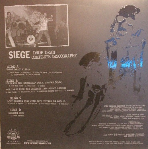 SIEGE - Drop Dead (Complete Discography) 2-LP (Black Vinyl)