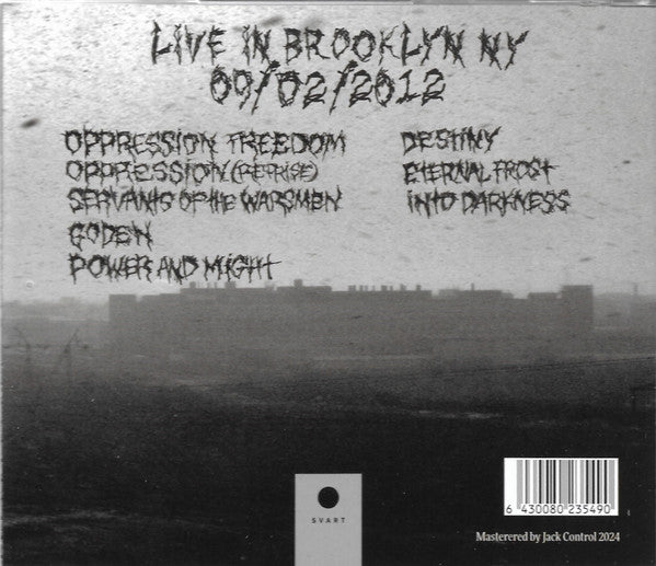 WINTER - Live In Brooklyn NY 09/02/2012 CD