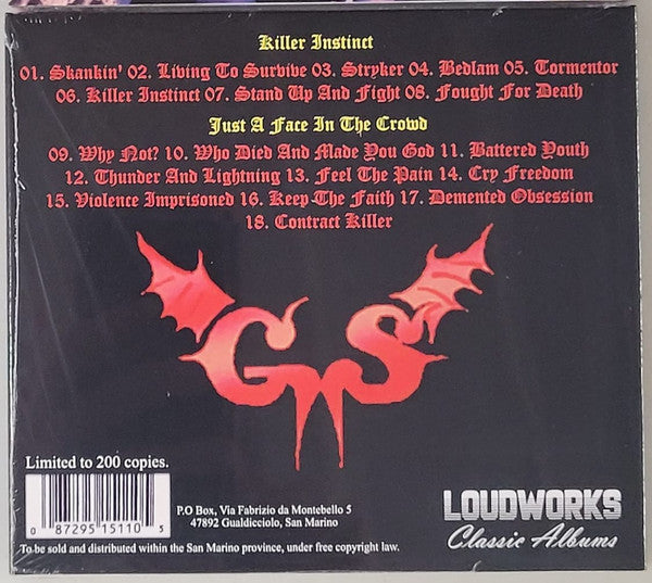 GOTHIC SLAM - Killer Instinct / Just A Face In The Crowd Digi-CD