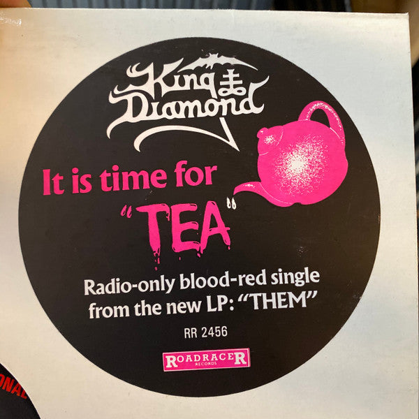 KING DIAMOND - It Is Time For "Tea" LP (Red Vinyl) (1988 Promo, Signed By Mickey D)