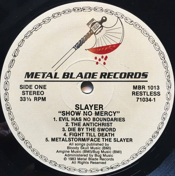 SLAYER - Show No Mercy LP (Black Vinyl) (1987 Metal Blade)