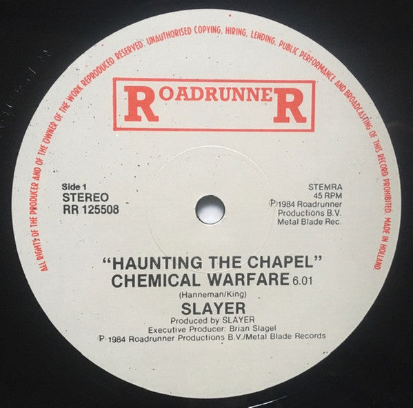 SLAYER - Haunting The Chapel MLP (Black Vinyl) (1984 Roadrunner Records)