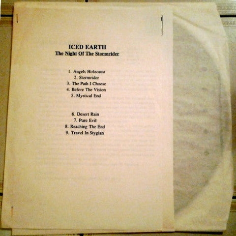 ICED EARTH - Night Of The Stormrider LP (Black Vinyl) (1991 Promo)