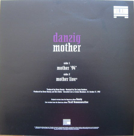 DANZIG - Mother Shape Picture-7" (1994 Press)